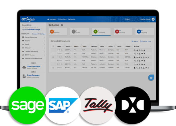 emSigner Works Seamlessly with your Favorite Business Tools